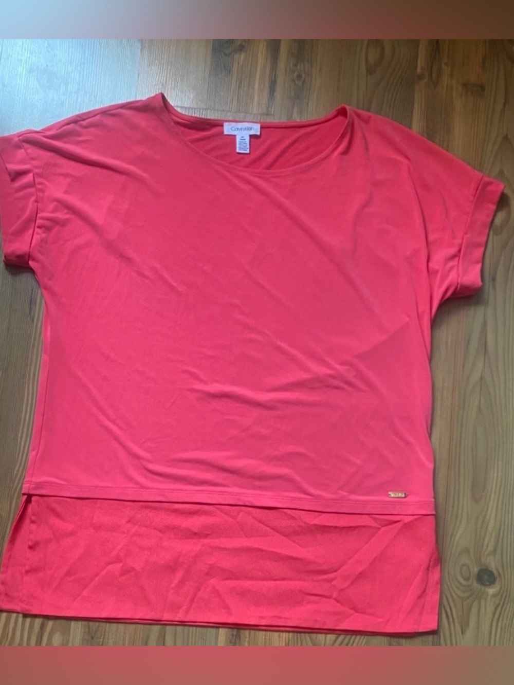 Calvin Klein Bright Coral Short Sleeve Tee